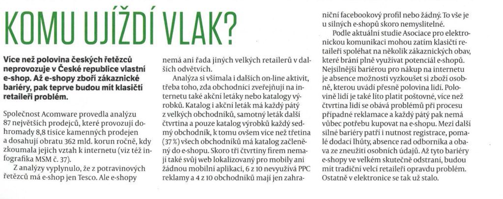 Komu ujíždí vlak - Marketing Sales Media