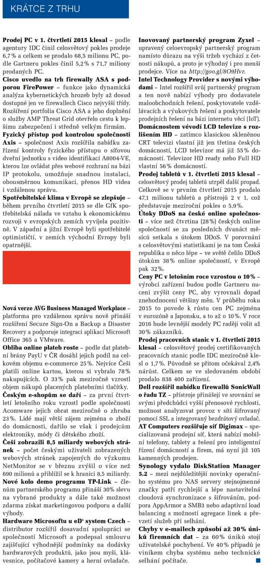 Krátce z trhu - reseller