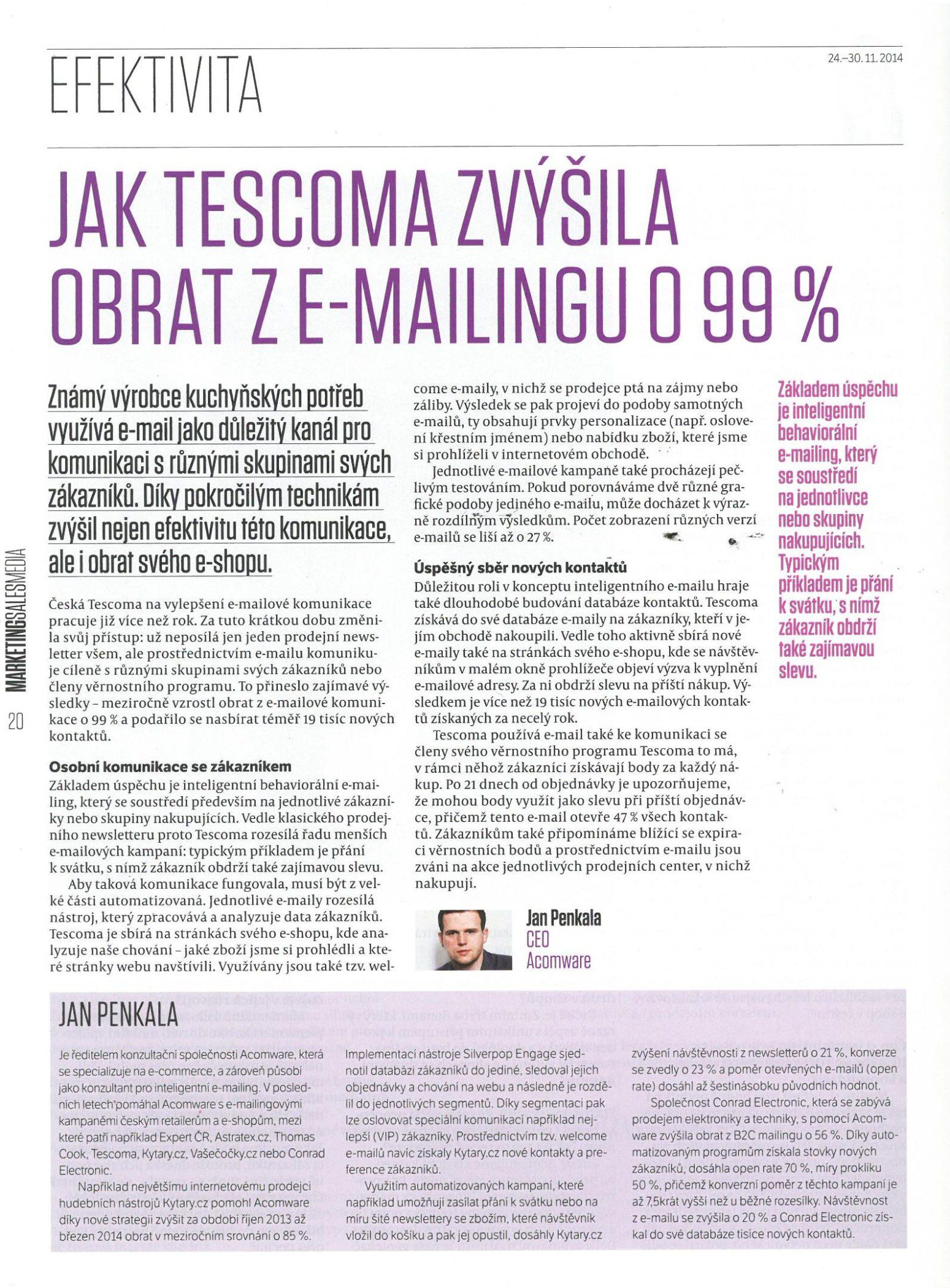 MSM-Jak Tescoma zvýšila obrat z e-mailingu