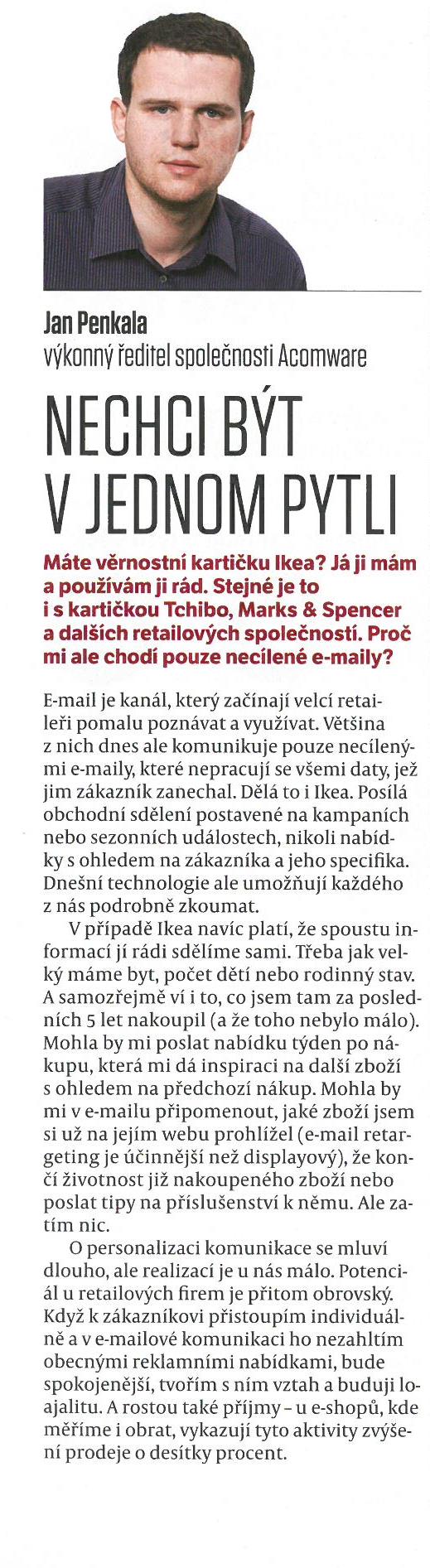 Nechci být v jednom pytli - Marketing Sales Media