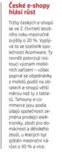 České e-shopy hlásí růst