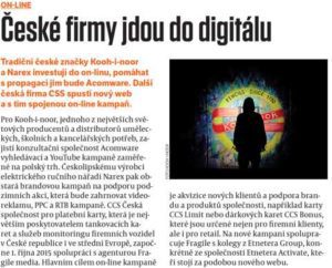 České firmy jdou do digitálu